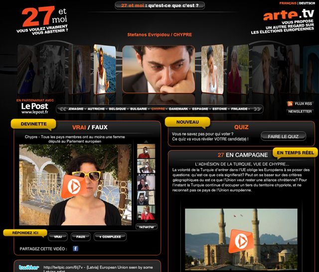 27etmoi, le site spécial européennes d'Arte.tv et LePost.fr.