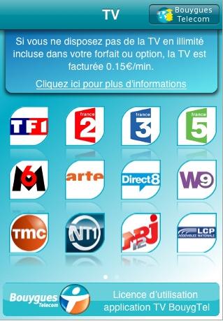 L'application TV Bouygues Telecom pour iPhone