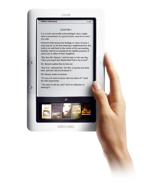 Le Nook, le lecteur d'e-books développé par Barnes and Noble