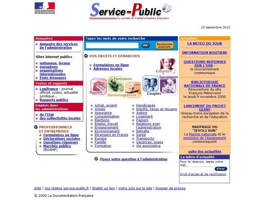 service-public.fr en 2000.
