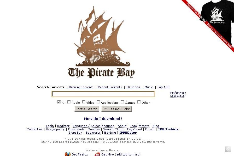 The Pirate Bay continue à narguer l'industrie.