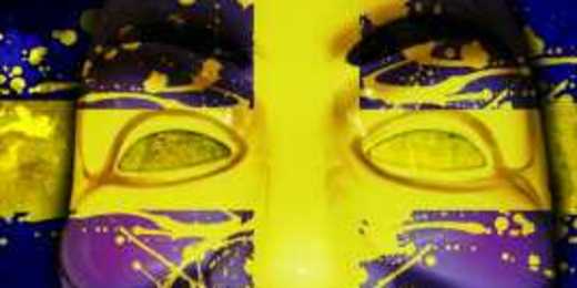 Masque d'Anonymous aux couleurs de la Suède
