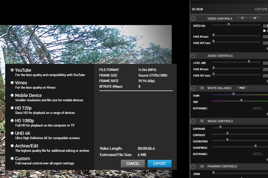 GoPro Studio exporte vos fichiers dans des formats prédéfinis