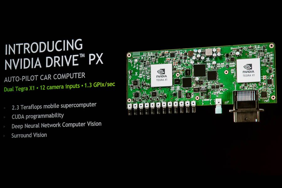 Pour motoriser le Drive PX, un cerveau capable d’apprendre, il ne faut pas moins de deux processeurs Nvidia X1.