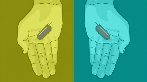 Les deux pilules ont la même couleur.
