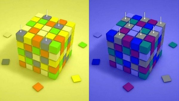 Les carrés indiqués sont de la même couleur.