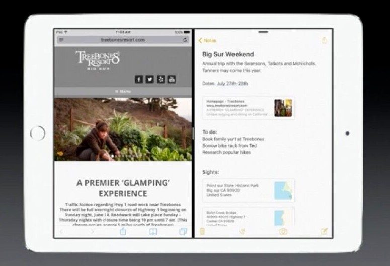 Sur iPad, deux applis ouvertes en même temps, quelle révolution!
