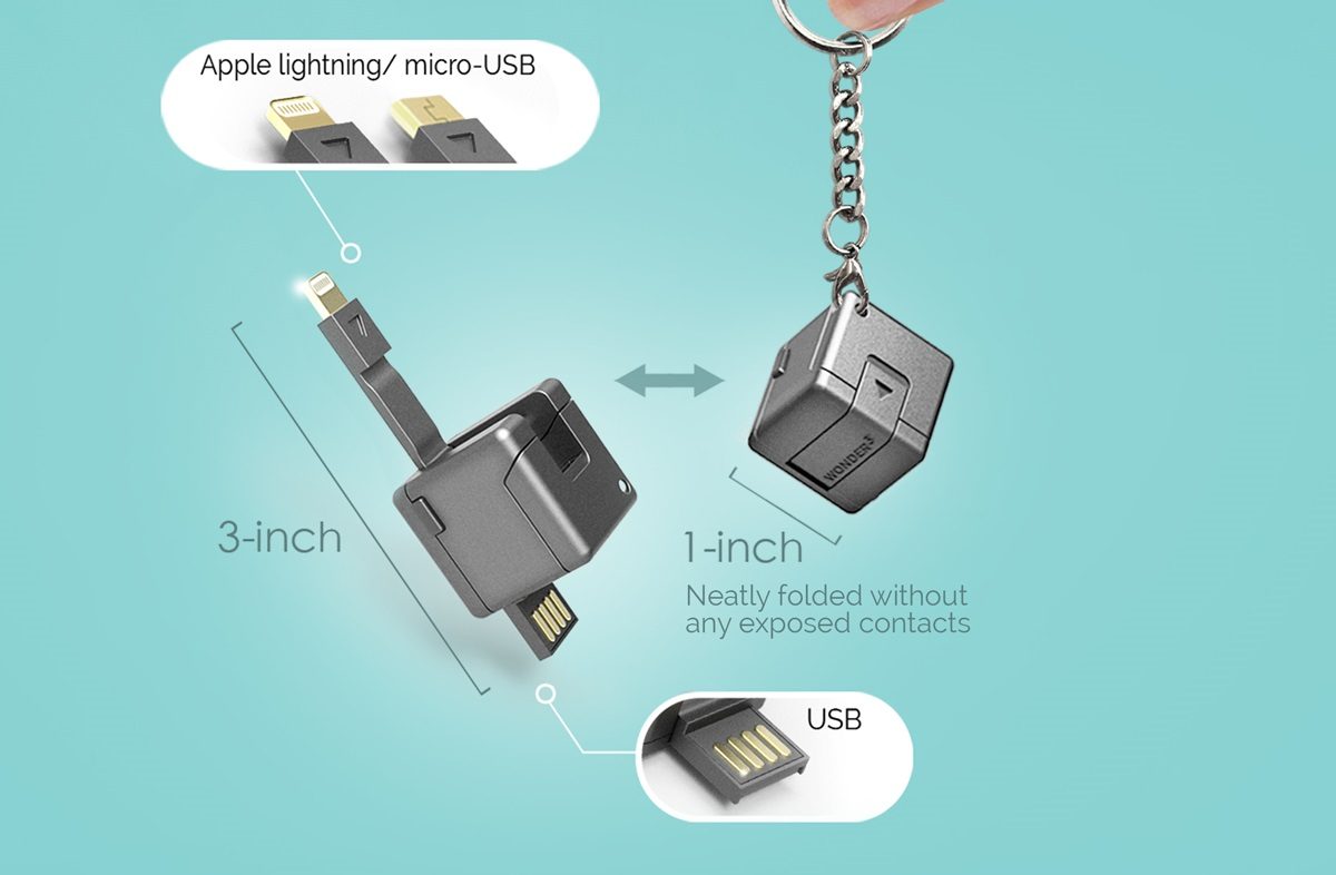 Le WonderCube possède un connecteur Lightning ou micro USB