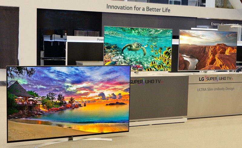La nouvelle gamme de téléviseurs Super UHD de LG qui va être dévoilée lors du CES 2016.