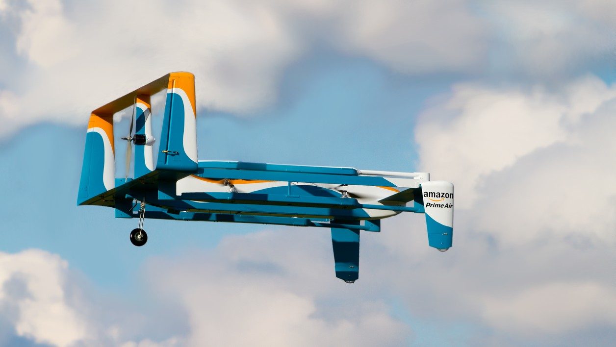 Le deuxième modèle de drone présenté il y a deux ans par Amazon.