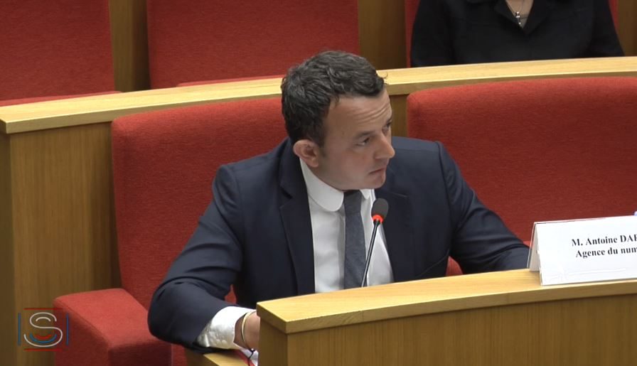 Le directeur de l'Agence du numérique Antoine Darodes lors de son audition par le Sénat le 19 juillet.