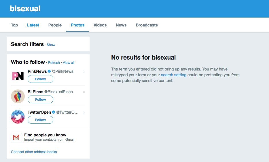 Le hashtag "bisexuel" était bloqué ce week-end sur Twitter.