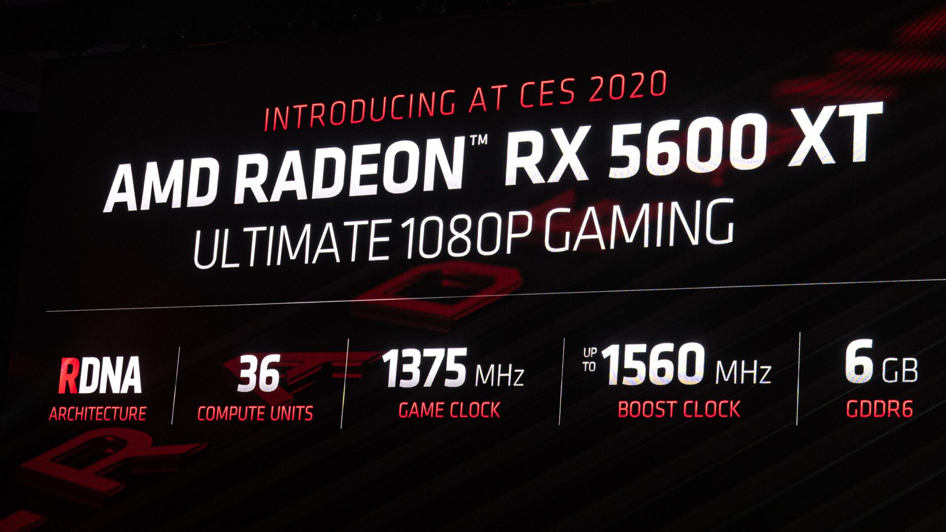 AMD Radeon RX 5600 XT CES 2020