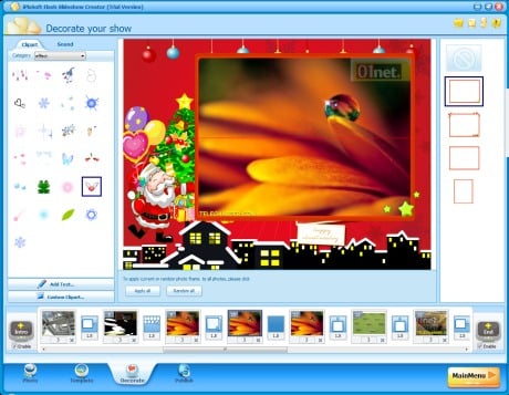 Capture d'écran iPixSoft Flash Slideshow Creator