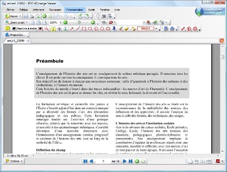 Capture d'écran PDF-XChange Viewer Portable