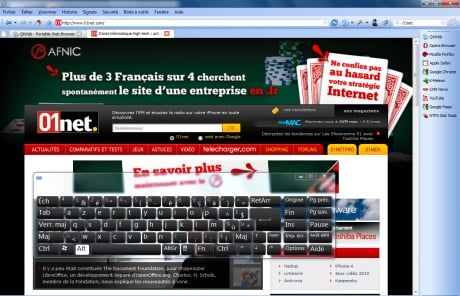 Capture d'écran QtWeb Internet Browser