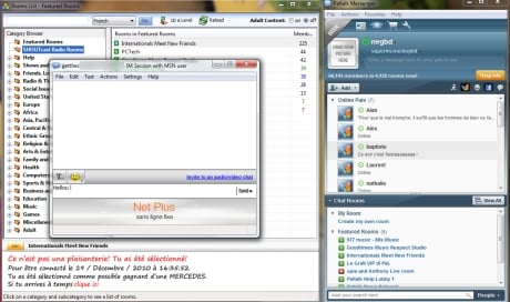 Capture d'écran Paltalk Messenger