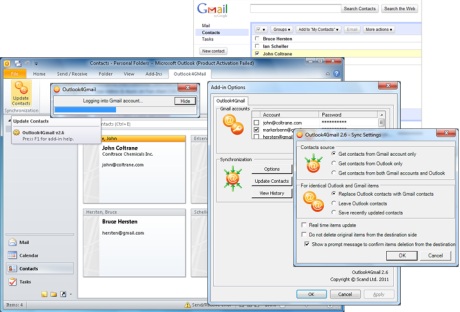 Capture d'écran Outlook4Gmail