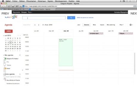 Capture d'écran Formation Google Apps