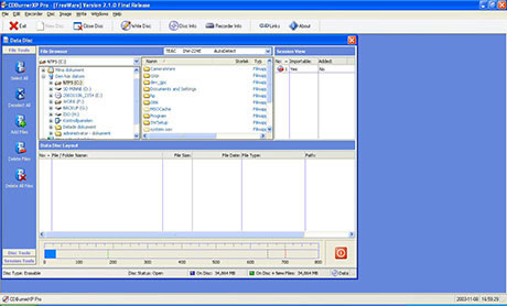 Capture d'écran CDBurnerXP Pro