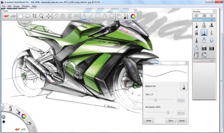 Capture d'écran Autodesk SketchBook Pro 2011