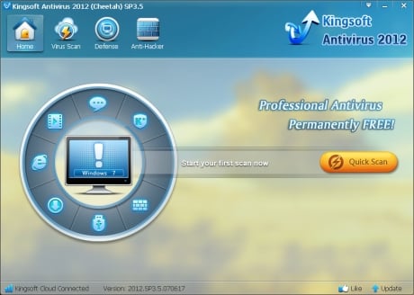 Capture d'écran KingSoft Antivirus 2012