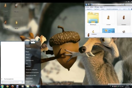 Capture d'écran Thème pour Windows7 : L'âge de glace