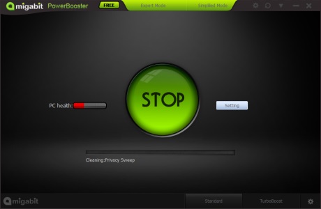 Capture d'écran Amigabit PowerBooster