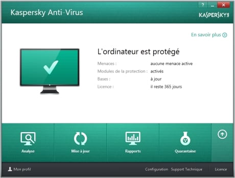 Capture d'écran Kaspersky Anti-Virus