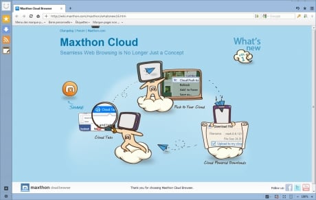 Capture d'écran Maxthon Standard