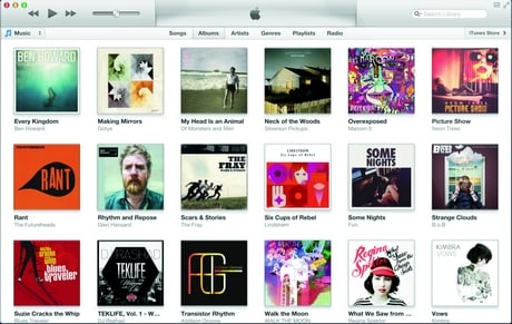 Capture d'écran iTunes 12