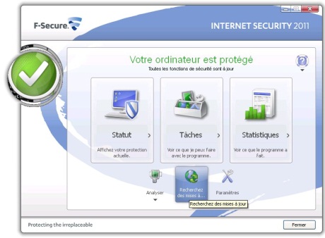 Capture d'écran F-Secure Internet Security