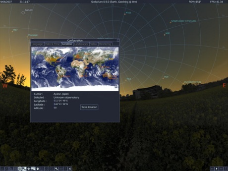 Capture d'écran Stellarium