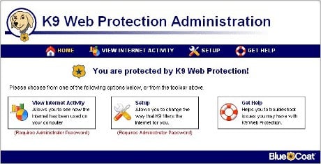 Capture d'écran K9 Web Protection