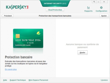 Capture d'écran Kaspersky Internet Security - Licence 3 postes / 1 an