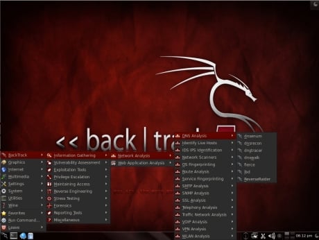 Capture d'écran BackTrack