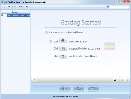 Capture d'écran ImTOO iPod Computer Transfer