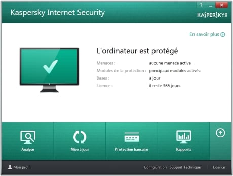 Capture d'écran Kaspersky Internet Security