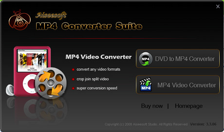 Capture d'écran Aiseesoft MP4 Converter Suite