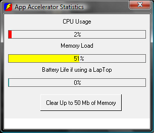 Capture d'écran Application Accelerator