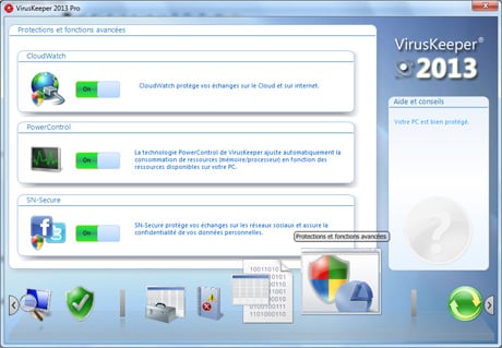 Capture d'écran VirusKeeper 2013 Pro
