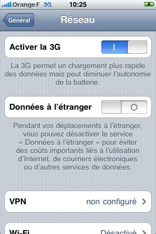 iPhone 0S 3.0 - Autonomie