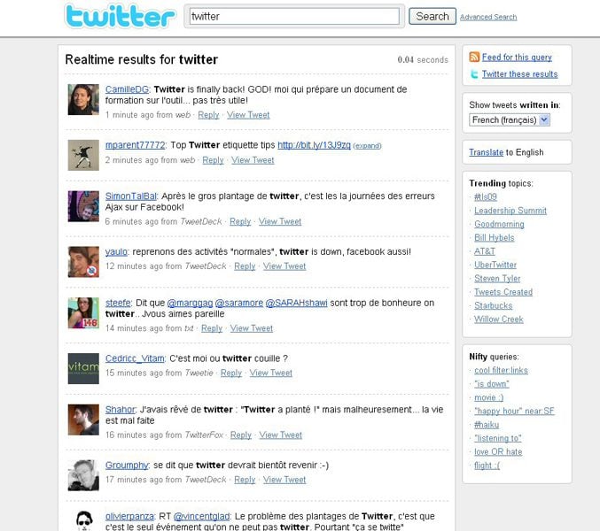 Des tweets parviennent à passer.
