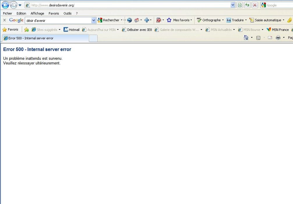 Un problème technique