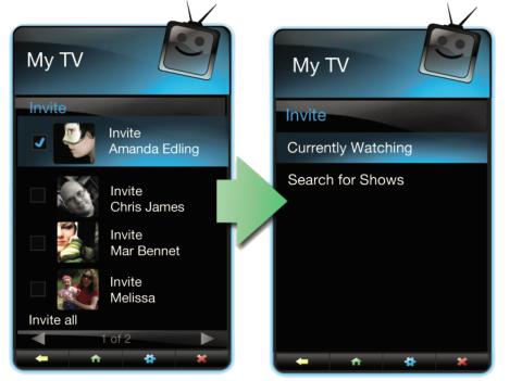 Un widget TV pour rester en contact avec ses amis