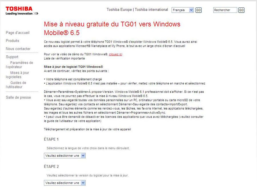 Toshiba TG01