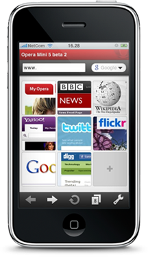 Opera Mini sur iPhone