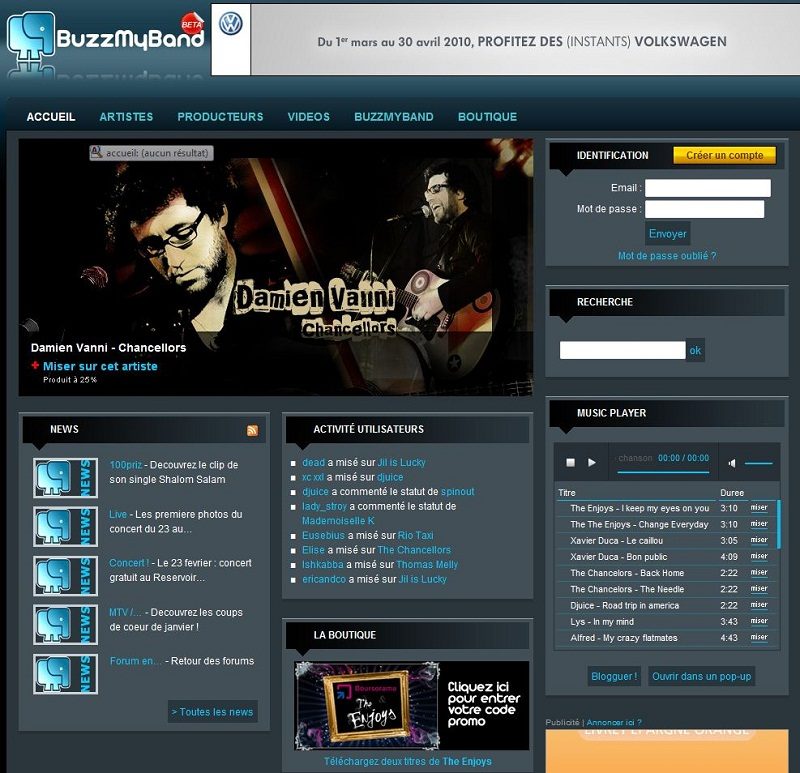Buzzmyband.com s'est mis à la production d'albums