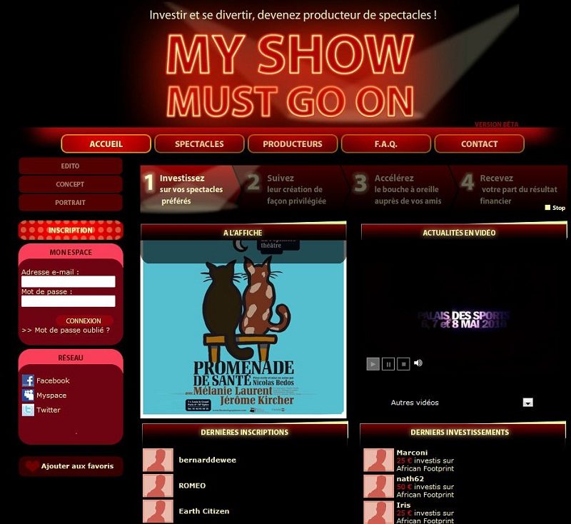 Myshowmustgoon.com se lance dans la production de spectacles vivants