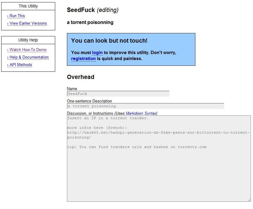 Des versions Web de SeedFuck auraient vu le jour.
